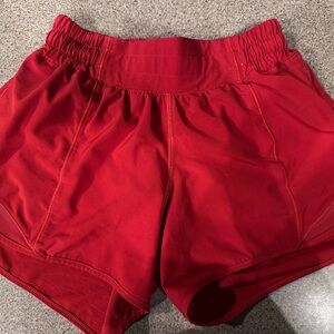 lululemon athletica Vibrant Red Women's Athletic Shorts